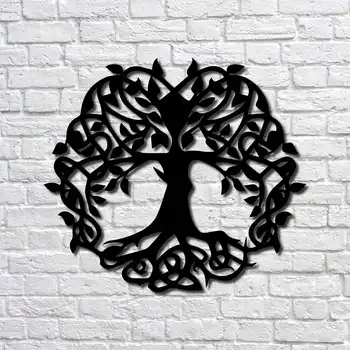 

Металлический декор стен Tree Of Life 63x70 cm дизайн интерьера домашнего