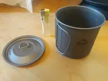 Tourist Tableware Cookware Utensils Kitchen-Equipment Travel-Cooking-Set Titanium-Cup