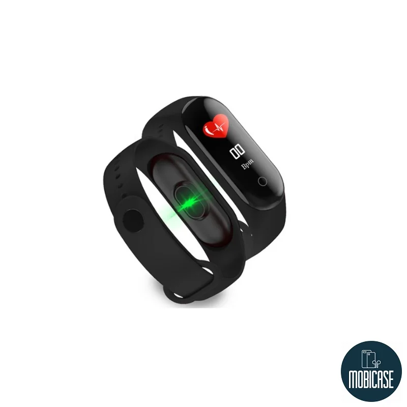 Фитнес браслет трекер M4 Fit Smart Bracelet black с цветным экраном и приложением