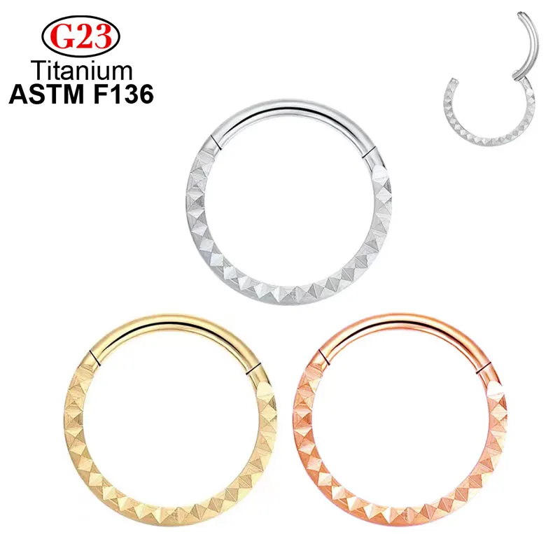 Anelli Septum In Titanio - 3 Pezzi - 16G 8mm/10mm - Ipoallergenici Per Naso, Labbro, Orecchio - Foto 7