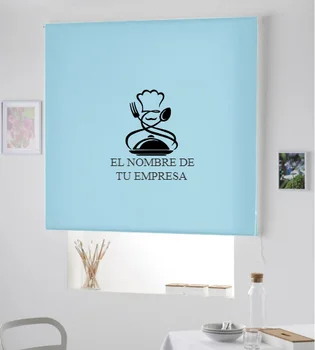 

Blind Iroa with themed and company name/Restaurant Chef! ROLLER BLINDS TRANSLUCENT! (SKY BLUE 100X175)