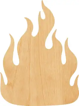 

Fire 2 Wooden Laser Cut Out Shape - Great for Crafting - Hobbyist - D.I.Y. Projects