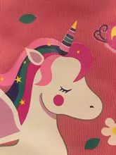 Bolso escolar de unicornio para niñas, mochila de doble hombro