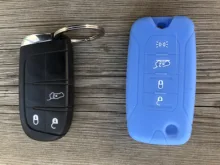 Clave tapa para Jeep renegado patriota libertad 2016 bolsa botón 4 funda para mando a distancia de coche Interior accesorios Flip clave