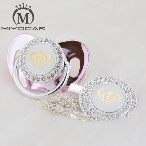 GCR2-11-1 0-6m MIYOCAR, 11 цветов, серебряная блестящая золотая корона, шикарная соска и соска, клипса, BPA бесплатно, пустышка, блестящая, уникальный дизайн, GCR2-1 - Цвет: GCR2-11-1 0-6m
