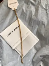 Vnox-Pulsera cadena de eslabones de acero inoxidable unisex, brazalete curvo simple, estilo cubano, para hombre y mujer, 11mm