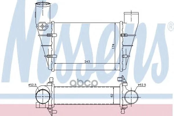 Интеркулер Vag A4/A6/Passat 1.8t/1.9td 94-01 Nissens 96896 Nissens арт. 96896
