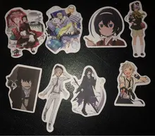 Bungo Stray-pegatinas de perros de PVC para niños, pegatinas de grafitis, maletas, equipaje, guitarra, coche, impermeable, 10/100 Uds.