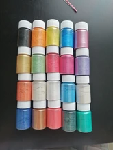 Polvo de Mica en 20 colores, pigmento de perla para tinte de resina epoxi, polvo Mineral de Mica Natural, bricolaje, Material de molde epoxi brillante para hacer joyas