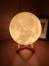 Desk-Lamp Night-Light Bedside Table 3d-Print Timeable Dropship Moon LED