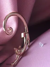Bonitos pendientes de gato con Clip, pendientes de presión para mujer, Orecchini, pendientes para envolver, pendientes, boucle doreille Clip 2E280