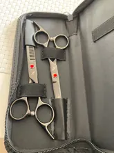 Tijeras profesionales para peluquería, color negro, 6,0 pulgadas, corte grande, Japón, 440C