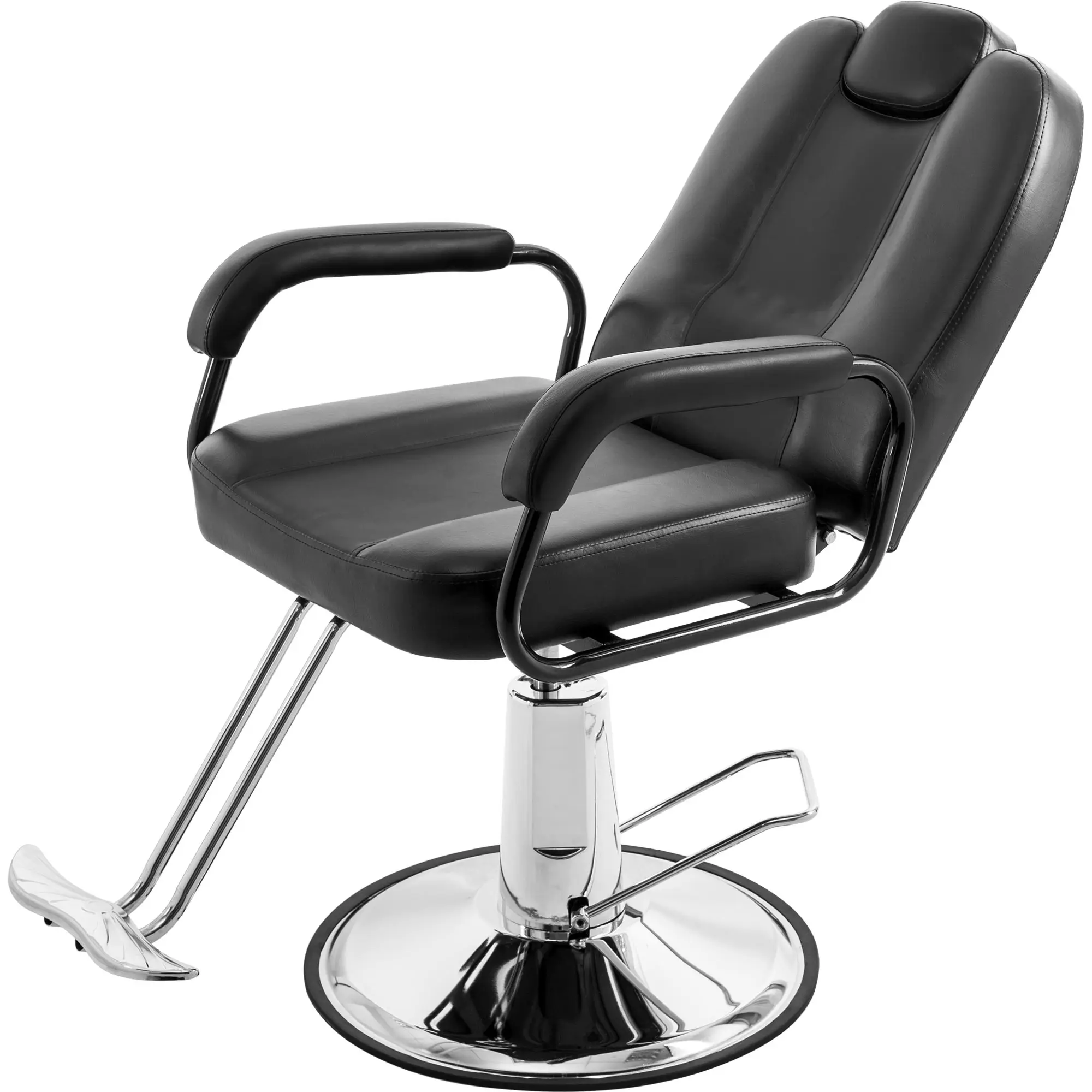 Deluxe Reclining Barber Chair with Heavy-Duty Pump for Beauty Salon Tatoo Spa Equipment Black/Red[US-Stock]