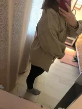 Outwear Jackets Long-Coats Camel ZXQJ Woolen Girls Chic Elegant Spring-Autumn Vintage Women