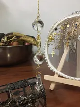 Atrapasueños solar geométrico, chapado en oro