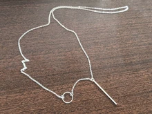 Moda europea y americana de largos de cobre barra colgante, collar popular con las mujeres.