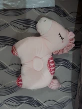 Unicornio almohada adaptable a la forma de bebés de algodón suave encantadora de dibujos animados dormir posicionador de cabeza Anti-vuelco cabeza de oso de apoyo a la protección