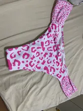 Miyouj nuevo de retazos de Bikinis Sexy Bikini Alta Corte traje de baño mujeres traje de baño estampado Rosa Biquini