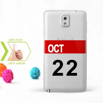 

Personalized Custom Samsung Galaxy Note 3 Slim Clear Silicone Phone Cover (Takvim-2)