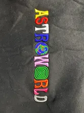 2020 TRAVIS SCOTT Astrodome Ojalá estuvieras aquí bordado Arco Iris carta hombres Sudadera con capucha para mujer de moda Hip Hop sudadera