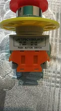 Interruptor de botón de parada de emergencia, equipo de elevación, bloqueo automático, tapa roja tipo seta 1NO 1NC DPST, CA 660V 10A