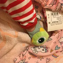 Calcetines para niñas de algodón antideslizantes, de goma, con dibujos animados, para otoño y primavera, 1 par