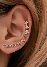 Bohemian sin Piercing para la oreja, de estrás de cristal Cuff Wrap Clip de perno pendientes para mujer niña moda pendientes joyas Bisutería