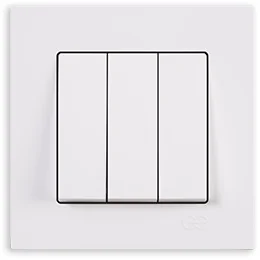

PnpnElectrıc Gns Eqona Triple Switch White 10A 220V AC 3 Gang Switch