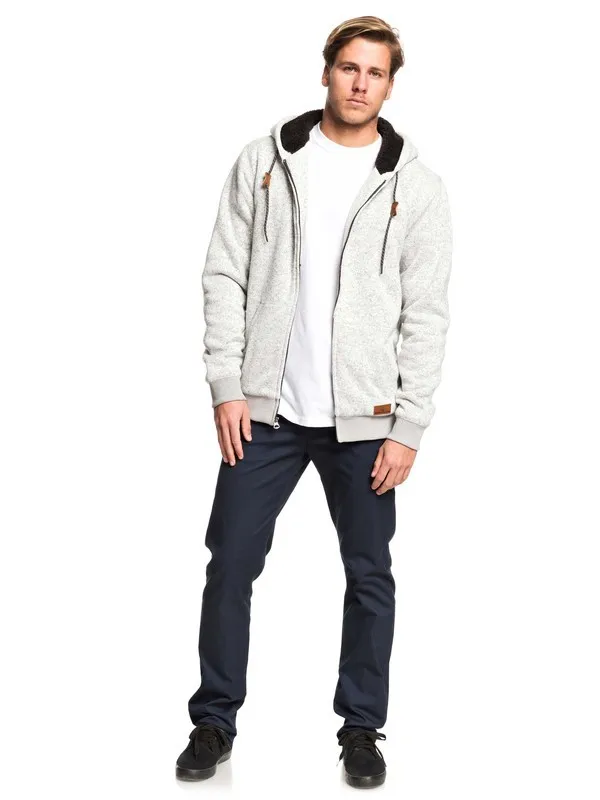 Толстовка длина молнии Quiksilver Keller Sherpa Light Greys