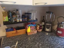 MS Pot-estante de almacenamiento de acero inoxidable para cocina, caja de palillos perforada gratis