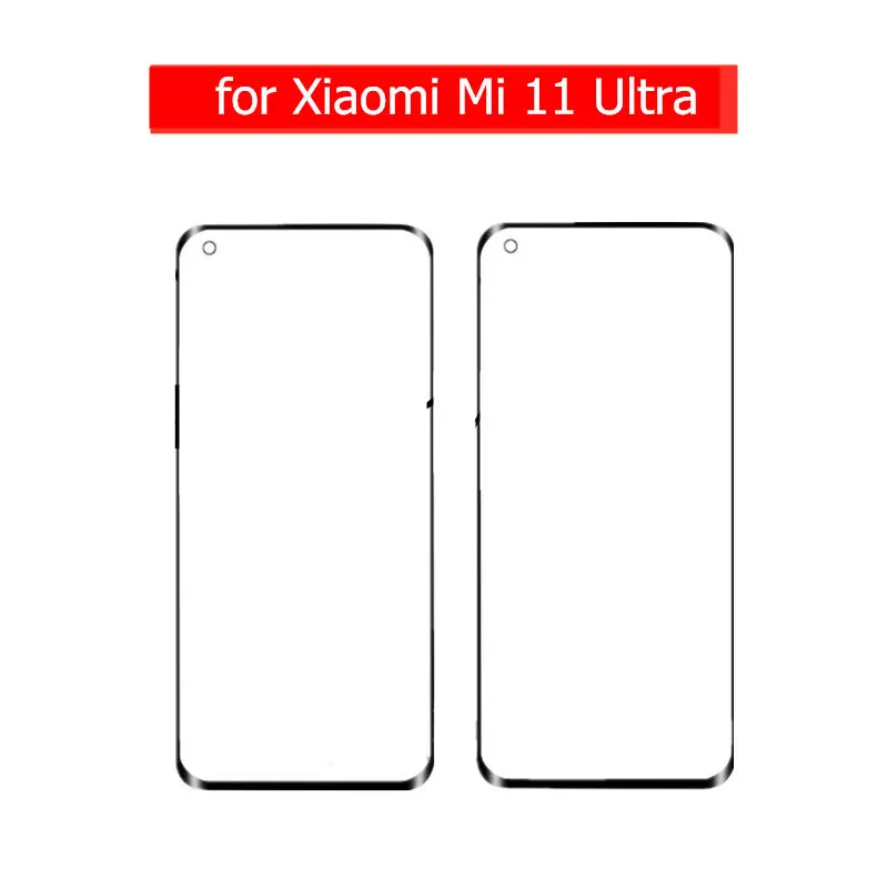 Стеклянная сенсорная панель для Xiaomi Mi 11 Ultra переднее внешнее стекло запасные