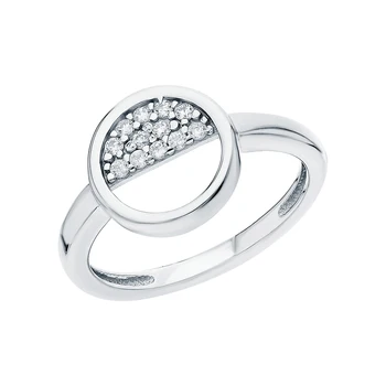

Silver ring with cubic zirconia sunlight sample 925