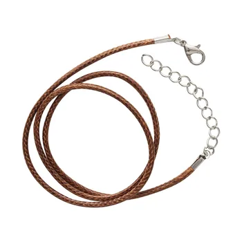 

4ar343 cord waxed with lock, 2mm, 43 cm. (coffee)