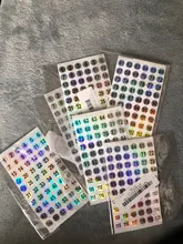 Etiquetas adhesivas láser a prueba de agua para manualidades, esmalte de uñas pintalabios, etiquetas con números de Color, suministros escolares y de oficina, Número 1-300