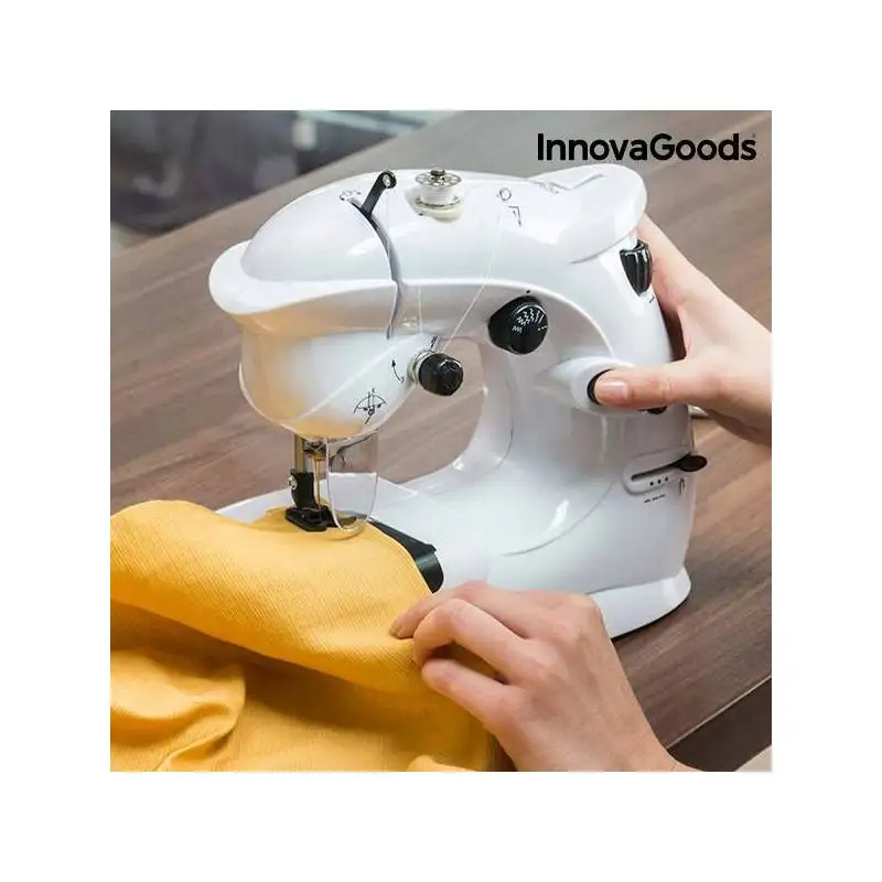 Sewing machine Compact InnovaGoods 6 V 1000 mA WhiteSewing Machines