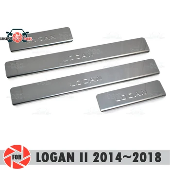 

Door sills for Renault Logan 2014-2018 step plate inner trim accessories protection scuff car styling decoration