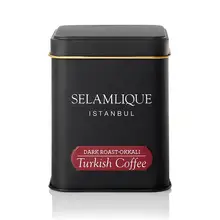 Selamlique Темный жареный турецкий кофе 125гр.(4,4 унций) | жерновой молотый кофе | жерновой кофе | Arabica кофе
