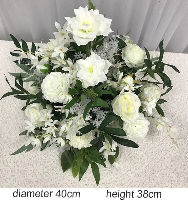 customize 40cm artificial rose wedding table decor flower ball centerpieces backdrop decor party table floral road lead flower artificial dried flowers aliexpress