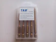 Envío gratis 5 unidades de titanio recubierto de vidrio Bits Set 3 / 4 / 6 / 8 / 10 mm con mango hexagonal para cerámica del azulejo de mármol espejo y vidrio