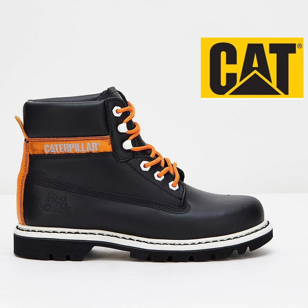 Caterpillar zapatos originales para hombre, Botas de piel auténtica, suela gruesa, impermeables, informales, de invierno| Botas básicas| AliExpress