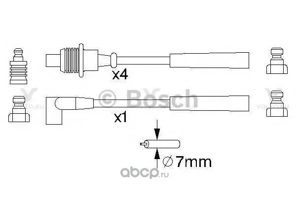 0986356715 BOSCH КОМПЛЕКТ ВВ. ПРОВОДОВ