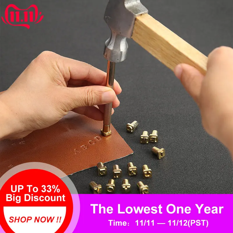 Meilleur 26 pièces Alphabet cuir estampage impression poinçon outil anglais lettres métal timbre ensemble en cuir outils en cuir artisanat Alphabet timbres