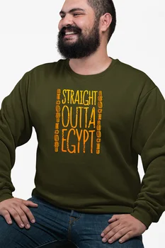 

Angemiel Wear Straight Outta Egypt Green Men 'S Sweatshirt