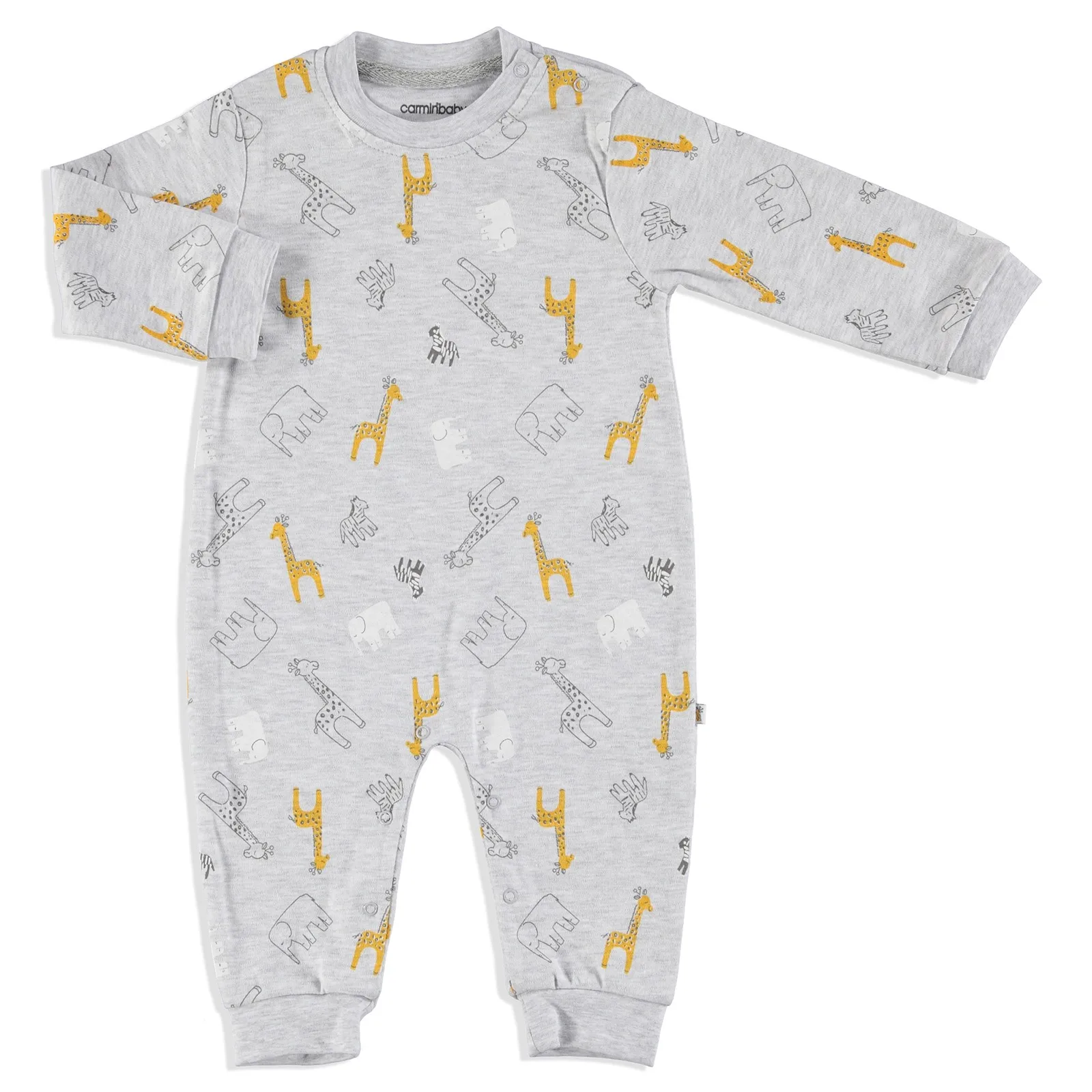 

ebebek Carmin Baby Giraffe Printed Interlock Footless Romper