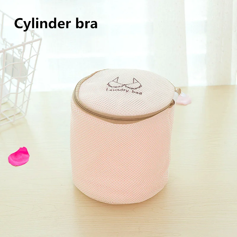 3 Colors Embroidery Laundry Bag Protected Underwear Bra Socks Dedicated Washing Pouch Zipper Mesh Lingerie Bra Laundry Wash Bags