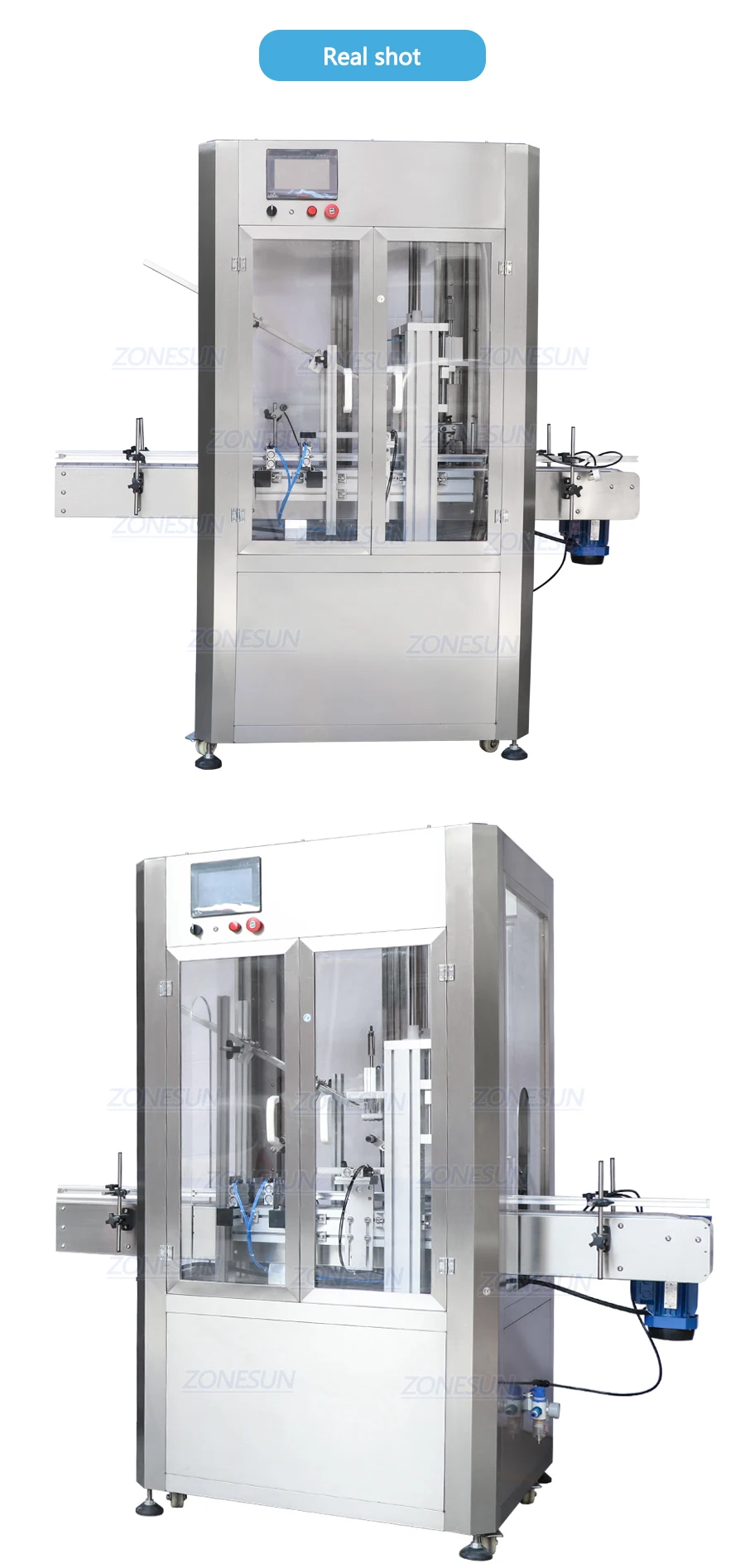 ZONPACK ZS-XG16D Автоматическая вертикальная пробковая стеклянная бутылка вина, укупорочная машина для обжима с пылезащитным чехлом 