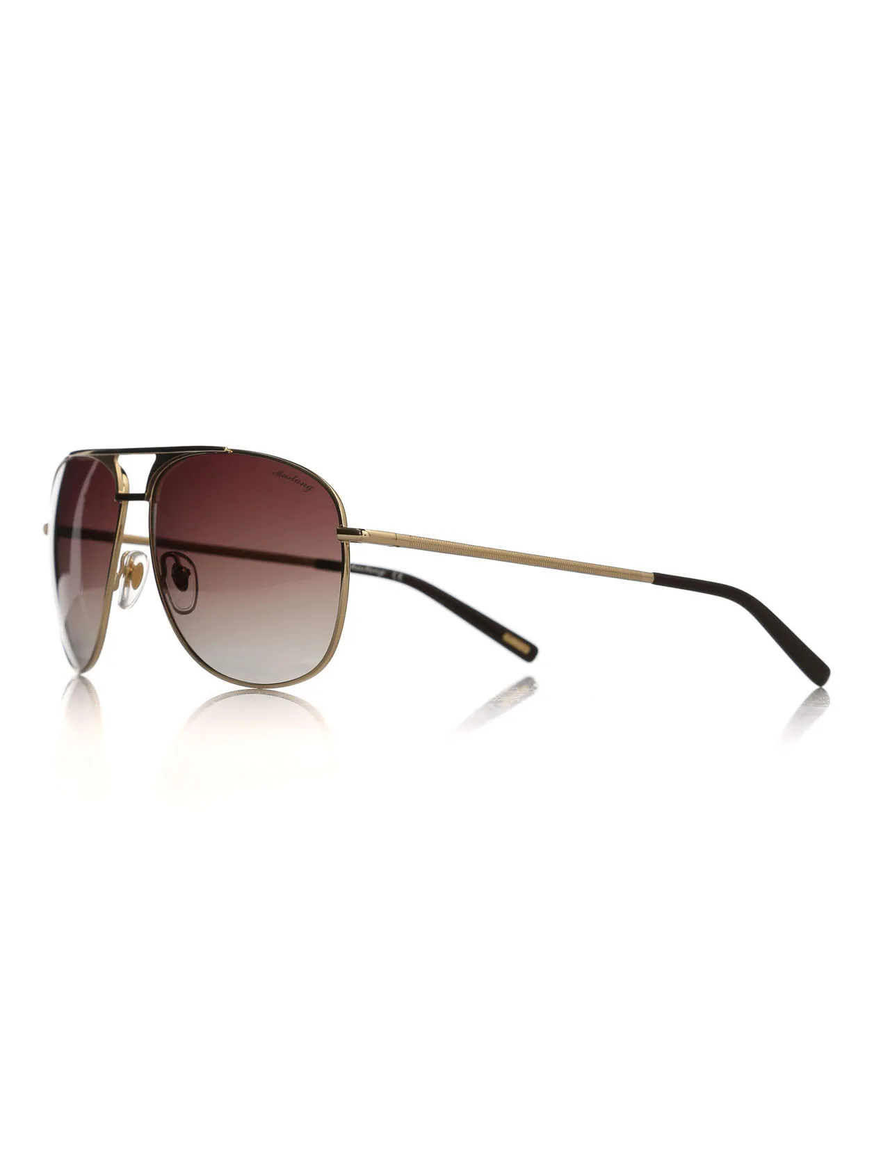 

Men's sunglasses mu 1477 03 metal gold organic drop aval 63-14-140 mustang