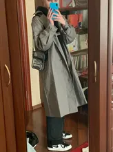 Famou-gabardina larga de algodón con doble botonadura para Mujer, ropa de primavera Otoño, prendas de vestir, Estilo Vintage, 2021