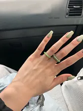 Coxeer 2 unids/set, Color sólido, anillos de nudillo elástico moda lindo resina anillo de joyería de anillo de dedo para mujeres, accesorios de joyería