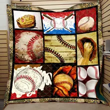 Бейсбол Напечатано 3d цифровой печати и хлопок летом прохладно одеяло кондиционер мыть воды фабрики